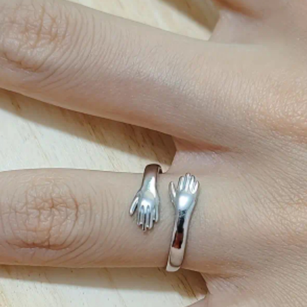 New Retired Sundance "HAND IN HAND" Stainless Steel Ring